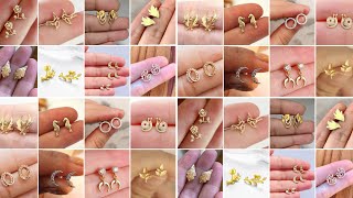 Gold Stud Earrings Design for Women ||Daily wear gold earrings design ||Earrings Design 2025