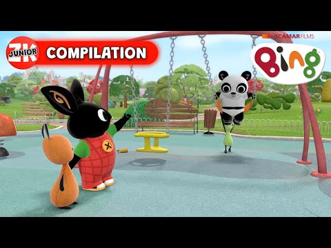 Take Turns On The Swing Bing! | Bing Clip Compilation | ZeeKay Junior