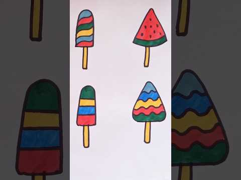 how to draw ice cream for kids #shorts #ytshort #drawing