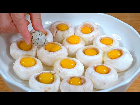 A delicious way to make mushrooms with quail eggs, tender, juicy, delicious and nutritious