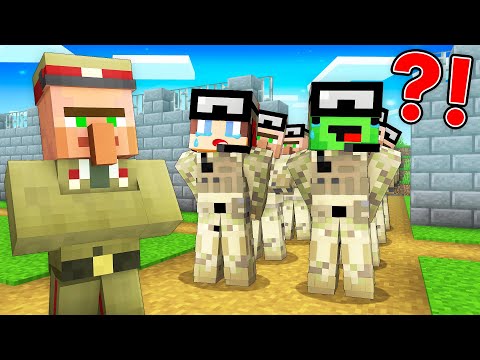 How Mikey and JJ Went to ARMY CAMP in Minecraft (Maizen)