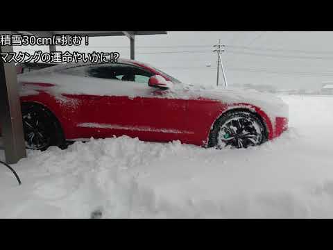 FR車の雪道走破性はいかほど！？ 2021 石川県 大雪 マスタング エコブースト mustang snow driving