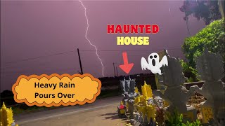 Heavy Rain Pours Over the Haunted House | Caught On Camera #rain   #storm  #russia