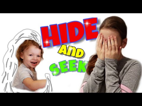 Kids play hide and seek with magic cloak with dad