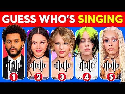 Guess WHO'S SINGING 🎤🎵 | Celebrity Song Edition | The Weeknd, Olivia Rodrigo, Taylor Swift, Doja Cat