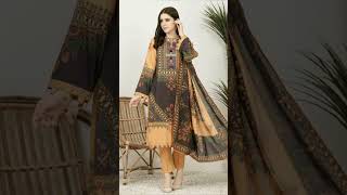 Check Out These Facinating Casual All Over Printed Frock Designs For Your Winter Dresses 2024