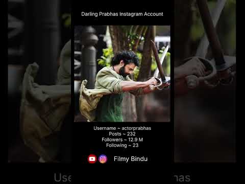 Actor Prabhas Instagram Account ID