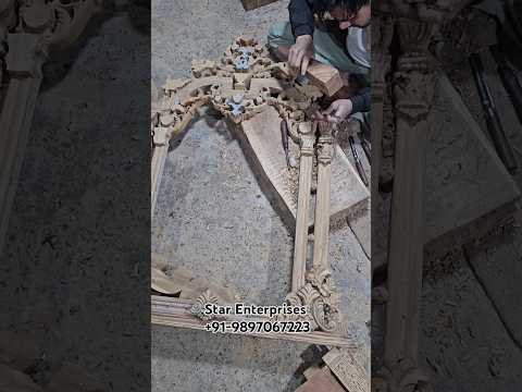 Wooden Carving Work by Star Enterprises. #carving #furniture #woodenfurniture #shorts #short #video