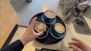 12 hours of relaxing cafe workflow - Barista working at 8 different cafes…