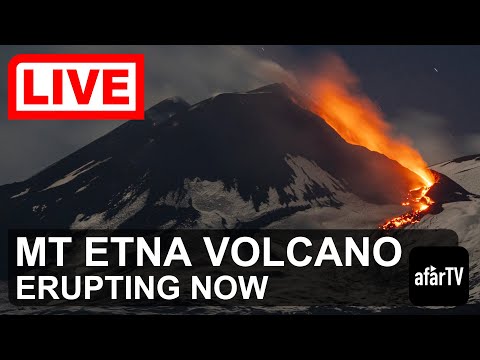 🔴 Live Now: 24/7 Mount Etna Volcano, Sicily, Italy (Multi-cams)