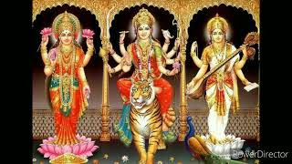 Tridevi Mantra- Salutations to Goddess Lakshmi, Goddess Saraswati & Goddess Parvathi.