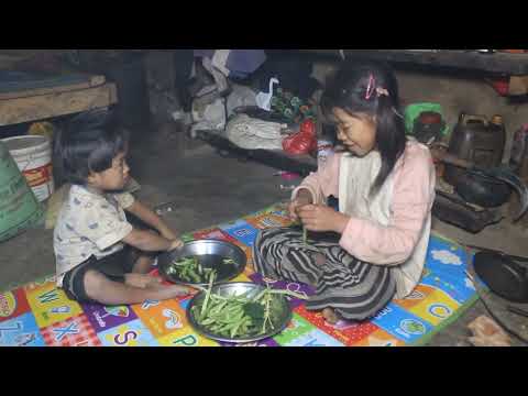 Nepali village || Cooking beans and parsley vegetables in the village