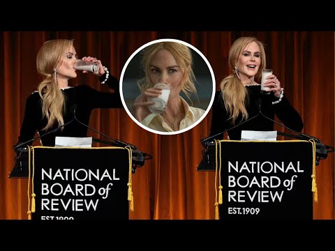 Nicole Kidman Drinks a Glass of Milk 🥛✨ The Wild Story Behind Her Viral Award Moment!