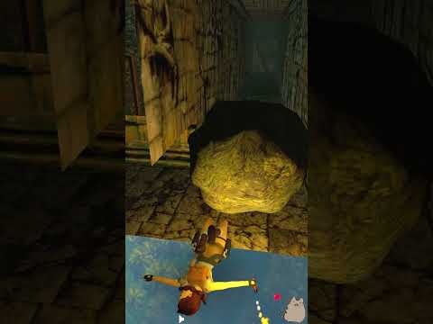 Self-aware Lara Croft vs BOULDER in Tomb Raider 3