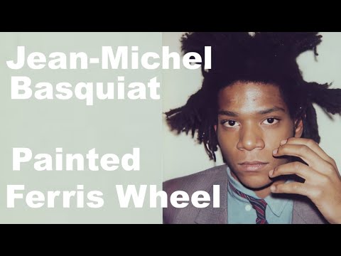 Installation of Jean-Michel Basquiat Painted Ferris Wheel with Music