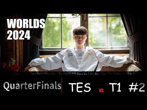 TES vs T1 Worlds2024 Quarterfinals G2 #faker  T1完封 小呂布成神  FAKER阿璃本人百親百中