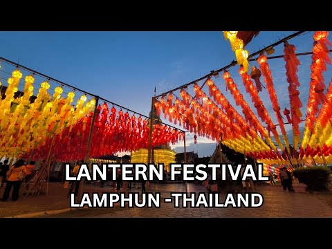 Lantern Festival in Lamphun Thailand 2024