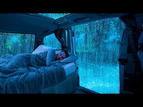 Deep Sleep Ambience: Cozy Car In Rainy Night with Heavy Rain & Thunder for Relax, Overcome Insomnia