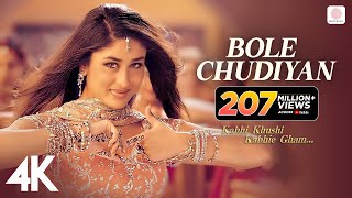 Bole Chudiyan | K3G | Amitabh, Shah Rukh, Kajol, Kareena, Hrithik | Udit Narayan | Karan Johar | 4K