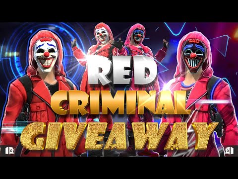 Red Criminal Bundle Giveaway Garena Free Fire , Watch Full Video For Free Red Criminal Bundle