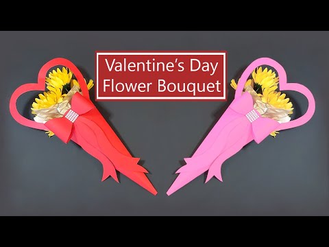 DIY Bowknot Flower bouquet l l Valentine's Day Special l l Easy Paper Flower Bouquet