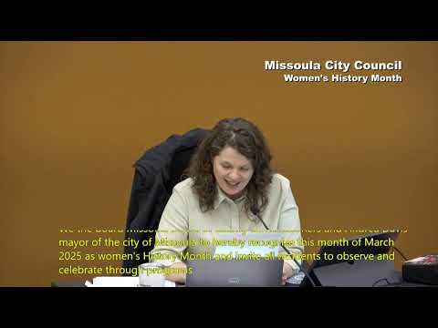 Missoula City Council Meeting Mar 10 2025