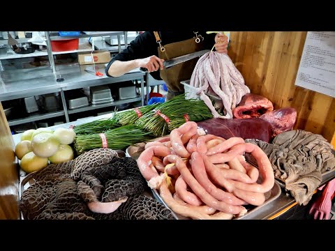 Fresh ingredients! korean beef intestines "Gopchang, Daechang" / korean street food