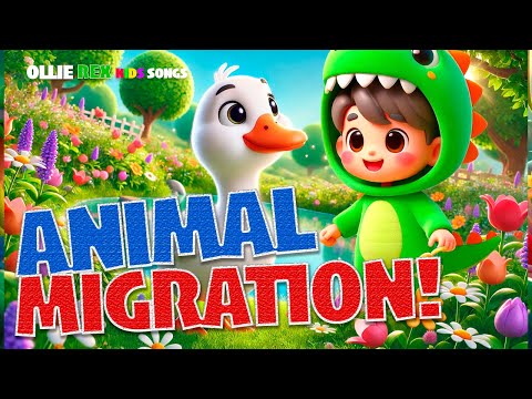 Animals on the Move! 🐦🐋 Migration Song for Kids | Fun Animal Learning with Ollie Rex!