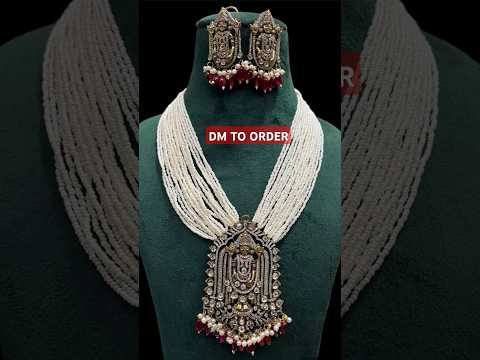 Sugar beads haram with srinivasa pendent set#youtubeshorts #pearljewellery#viralvideo#trendingshort