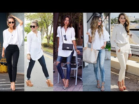 White Blouse Outfit Ideas For Ladies