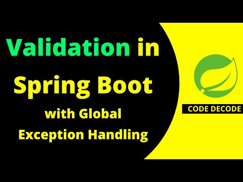 Request Validation in Spring boot using Annotation with Global Exception Handling | Code Decode