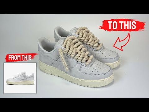 NEW NIKE AIR FORCE 1 REVIEW - Chunky Rope Laces !?