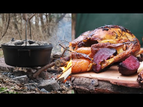 Dutch Oven Whole Chicken! Campfire Recipe, Easy and Delicious!