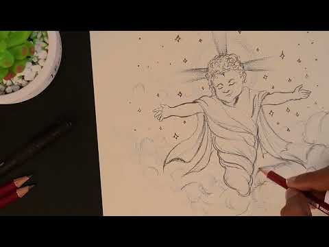 Hand drawing Baby Jesus Step by Step | Easy Pencil Drawing for Christmas