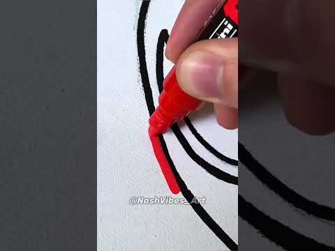 Drawing SpiderMan with Posca Markers! Glitch Effect! (#Shorts)