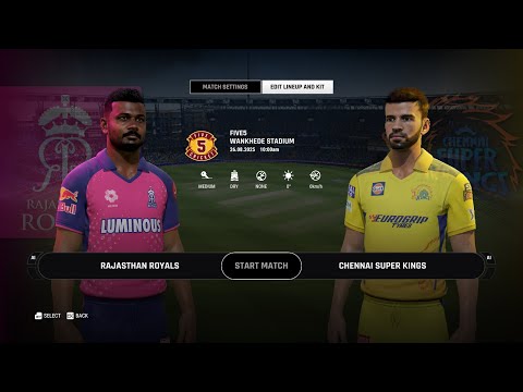 CSK VS RR | IPL 5 OVER MATCH | CRICKET 24  @vjgamer95