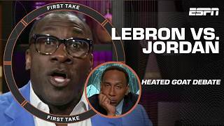 Stephen A., Shannon Sharpe & Swagu get HEATED over LeBron vs. MJ GOAT DEBATE 🐐 | First Take