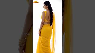 💛Superb Backless Blouse Design💛 Hot🥵Yellow Saree #shorts #saree #sareefashion #blousedesign