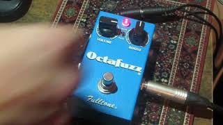 Fulltone Octafuzz  Test And Clean Up Demostration Different sounds with the guitar volume