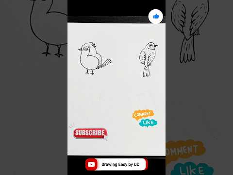 Easy bird drawing | birds drawing | bird drawing | birds doodle | easy drawing #shorts #drawing