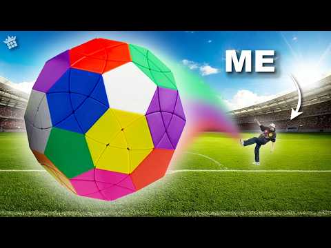 I KICKED a Rubik's SOCCER BALL? Yuxin Soccer Megaminx Puzzle