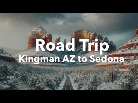 DRIVING ROAD TRIP from Kingman Az to SEDONA AZ in Snow!