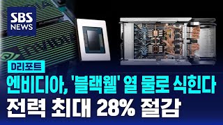 엔비디아 '블랙웰' 열, 물로 식힌다…전력 최대 28% 절감 / SBS / #D리포트