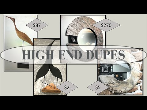 HIGH END DUPES  - CREATE THE LOOK FOR LESS - WOODEN BIRDS - FAUX MARBLE MIRROR