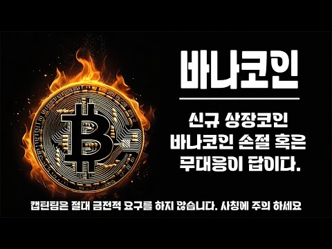 바나코인 전망 ㅣ 신규상장코인은 하지맙시다