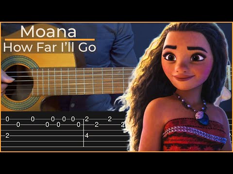 Moana - How Far I'll Go (Simple Guitar Tab)