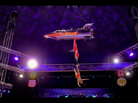 Unique Dangerous Circus Aerial Act Rocket Entertainment Unusual Extreme Event