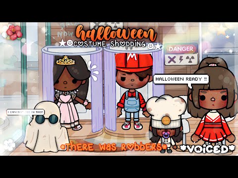 We went halloween costume shopping *THERE WERE ROBBERS*| Toca Life World🌎| *voiced*🔊