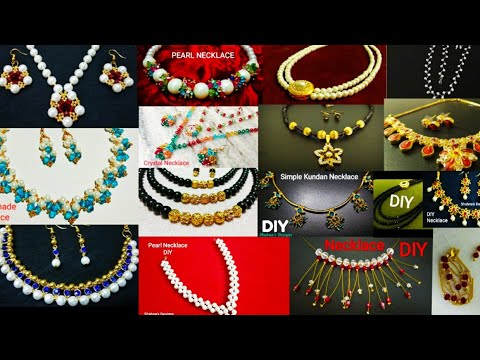 Overall Designs Of Handmade Necklaces || Shabna's Designs