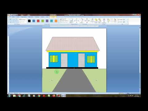 How to draw using Microsoft Word | Drawing a House